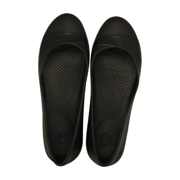 Crocs Women's Gianna Ballet Black Round Toe Flats Size 8 - Picture 8 of 13